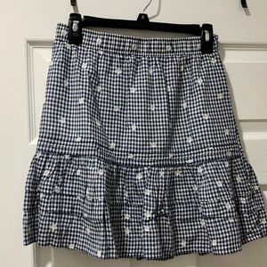 Madewell gingham mini skirt